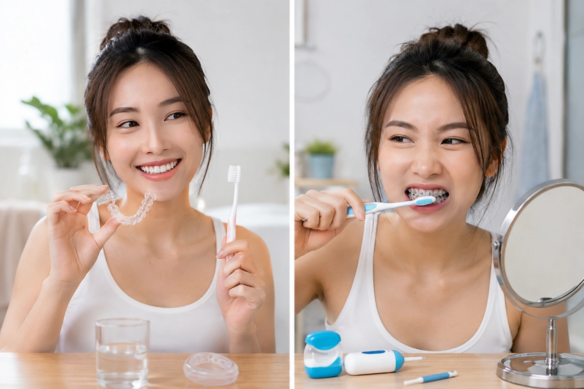 จัดฟันใสกับการแปรงฟัน: ทำไมความสะอาดช่องปากถึงทำได้ง่ายกว่าการจัดฟันเหล็ก 10 เท่า