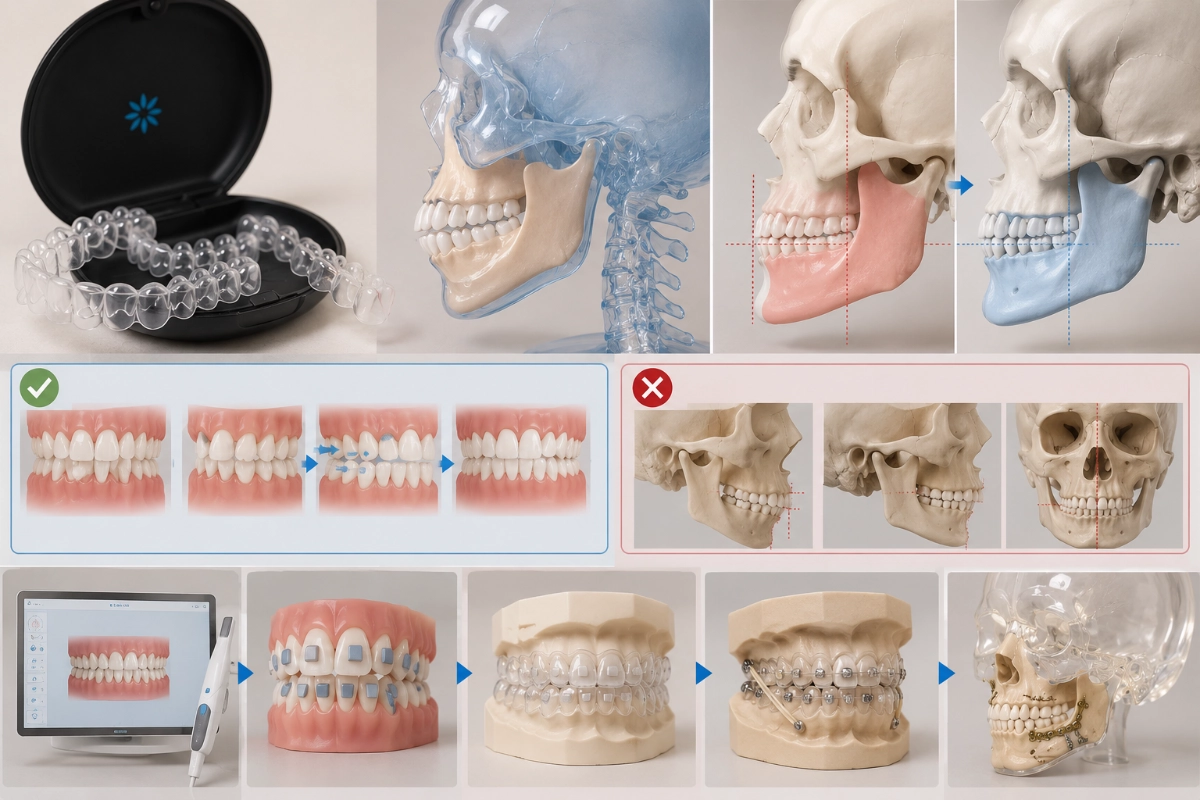 ขีดจำกัดของ Invisalign ในการปรับโครงสร้างกระดูกขากรรไกร เคสไหนทำได้ เคสไหนต้องผ่าตัดร่วม